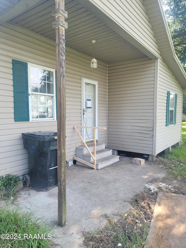 view of doorway to property