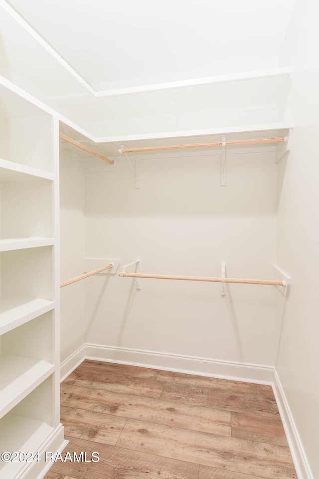 spacious closet with wood-type flooring