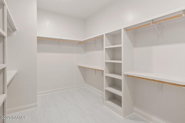 view of walk in closet