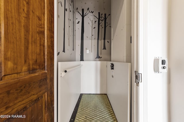 interior space featuring tile patterned flooring