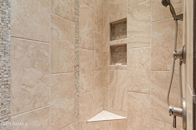 details with tiled shower