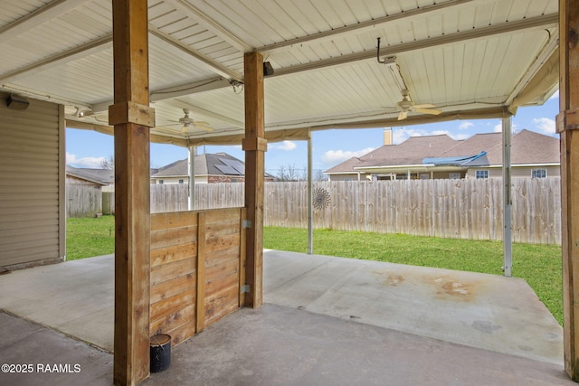 view of patio / terrace with ceiling fan