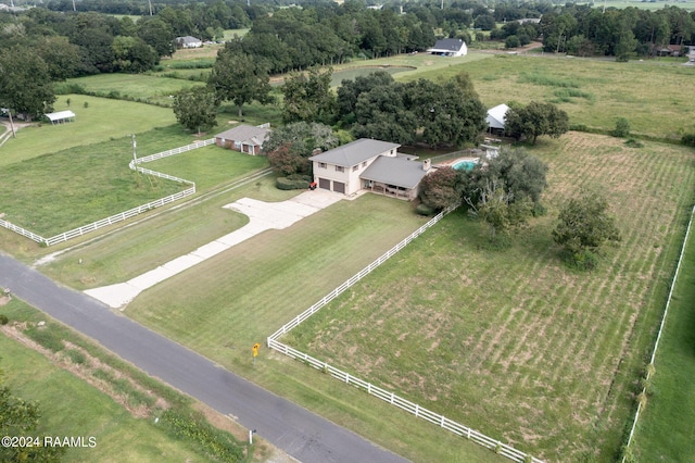 drone / aerial view featuring a rural view