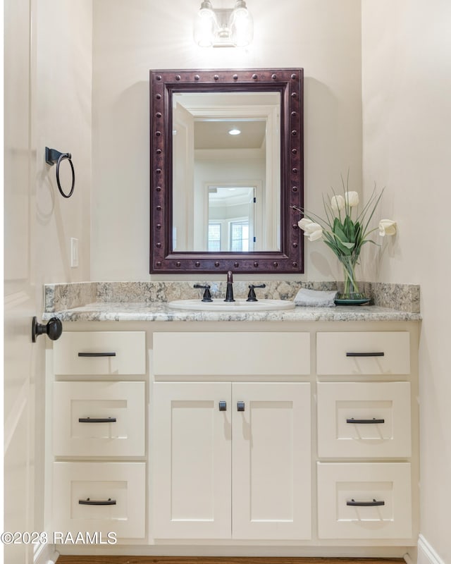 bathroom featuring vanity