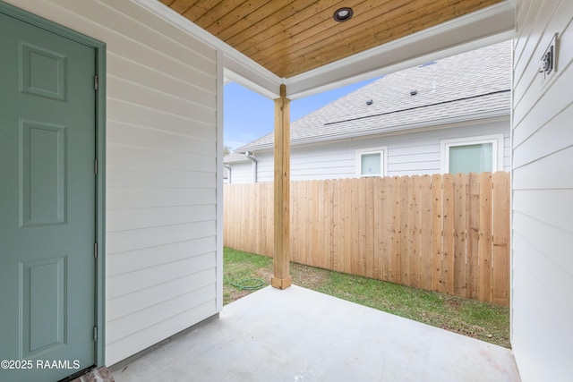 view of patio / terrace with fence