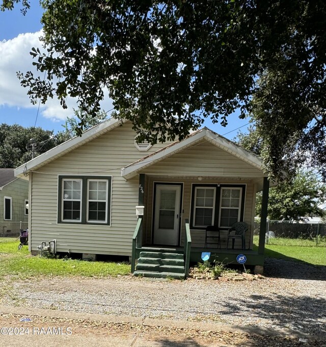 view of bungalow