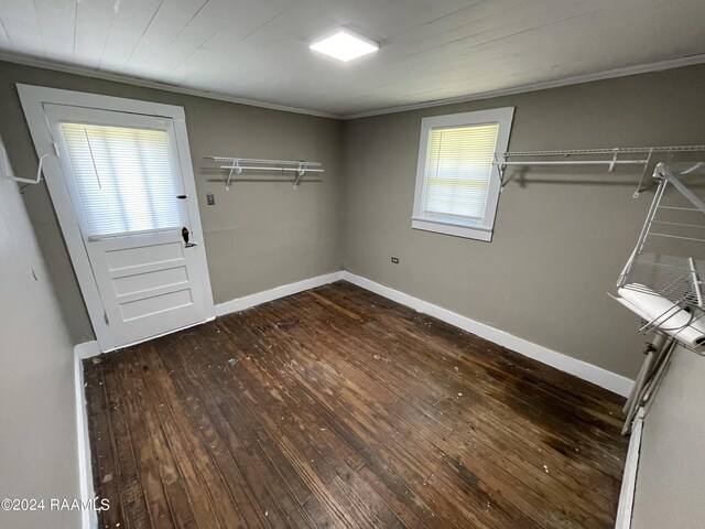 interior space featuring dark hardwood / wood-style floors