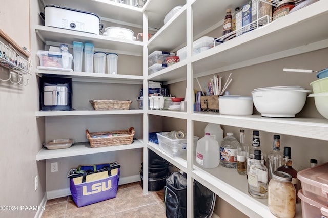 view of pantry