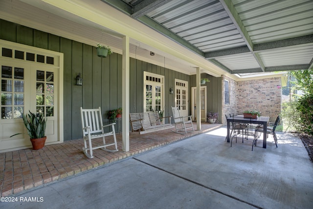 view of patio / terrace with a porch