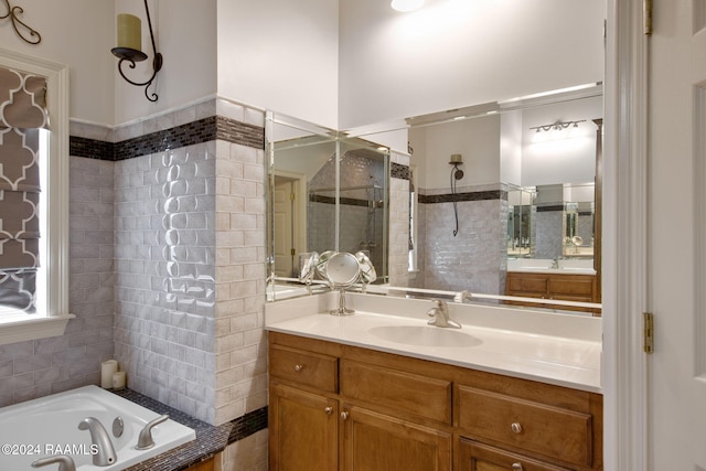 110 River Wood Pl, Abbeville, LA 70510 - full bath with vanity, a whirlpool tub, and a stall shower