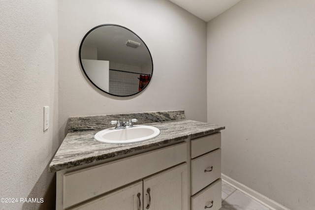 bathroom featuring vanity