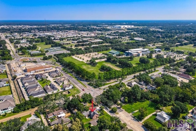 aerial view featuring a residential view