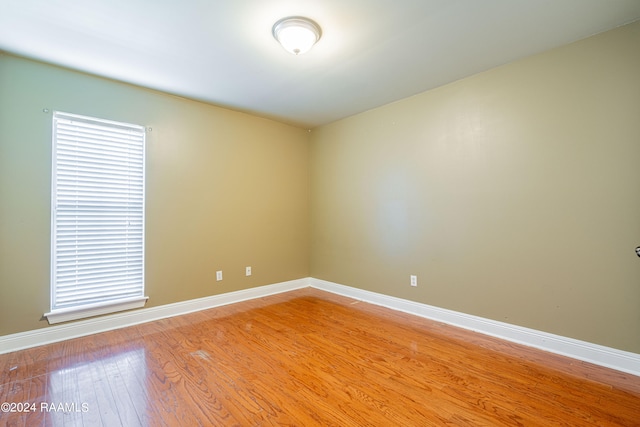 empty room with light wood-type flooring