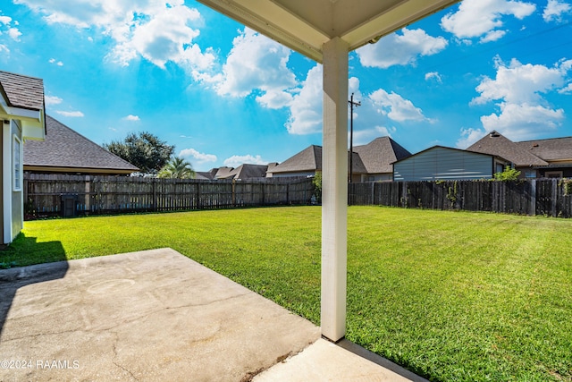 view of yard featuring a patio area