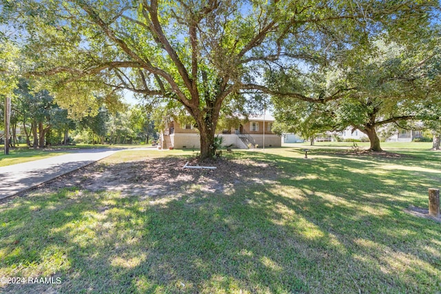 view of front of house featuring a front yard