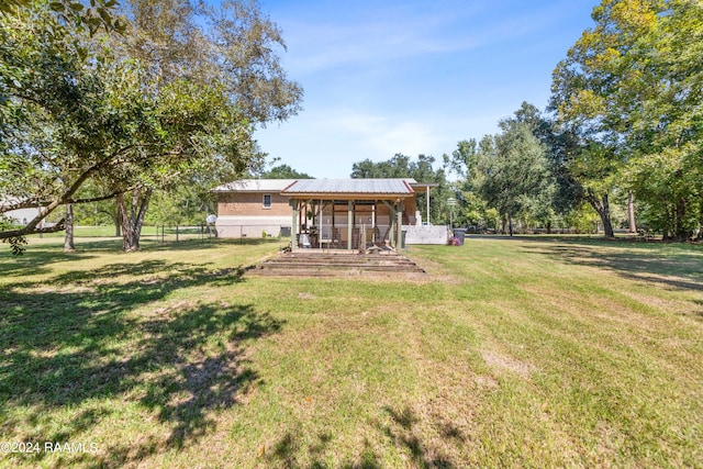 view of yard with a gazebo