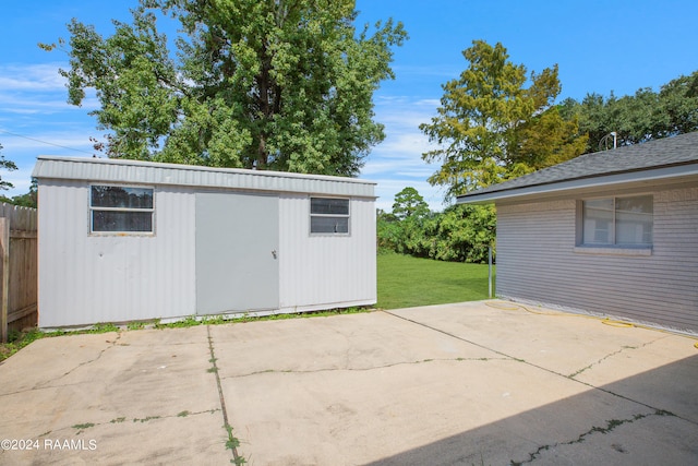 exterior space with a lawn