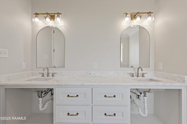 full bath featuring dual sinks