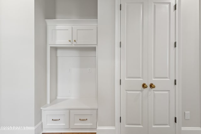 mudroom with baseboards