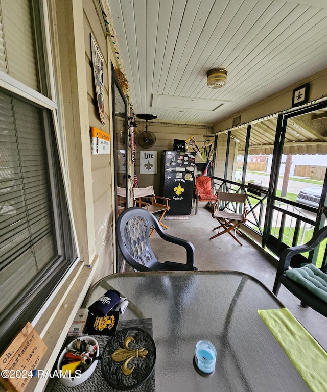 view of sunroom / solarium