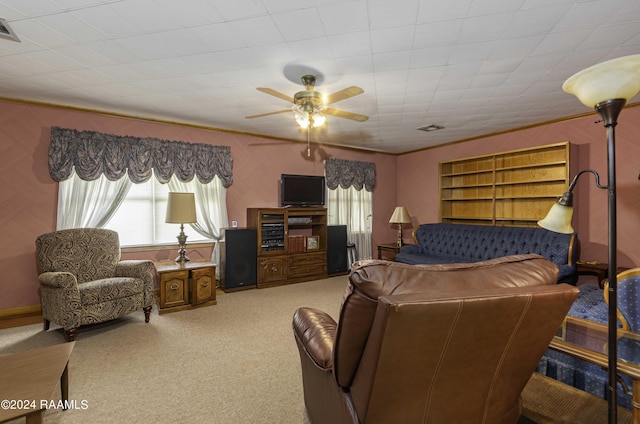 14311 William Rd, Kaplan, LA 70548 - carpeted bedroom with visible vents and ceiling fan
