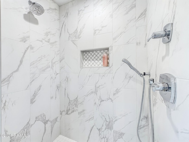 room details with a tile shower