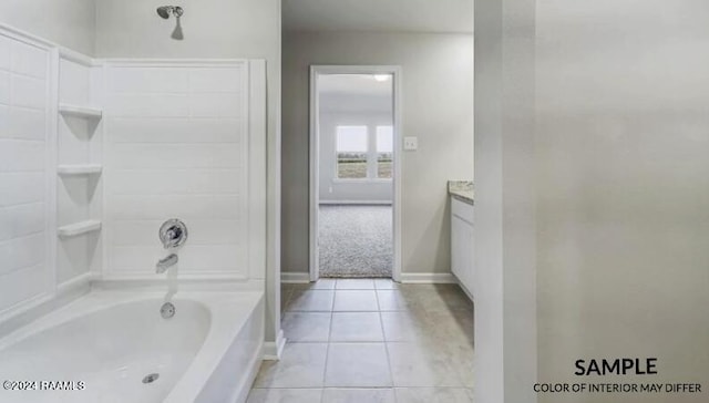 bathroom featuring vanity and tile patterned floors