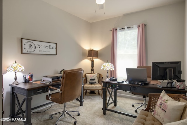 office featuring carpet floors