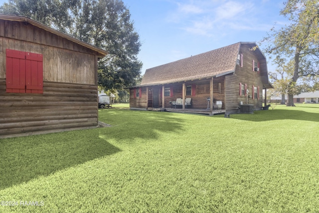 view of yard featuring central AC