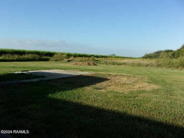 view of yard with a rural view