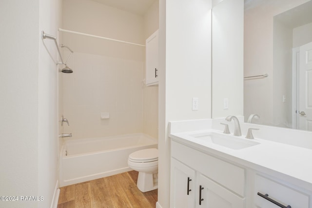 201 Settlers Trace Blvd Unit 2401, Lafayette, LA 70508 - bathroom with wood finished floors, vanity, toilet, and bathtub / shower combination