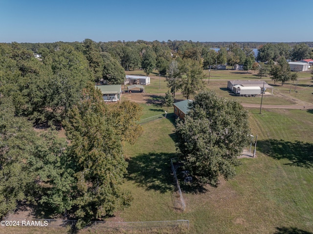 drone / aerial view with a rural view