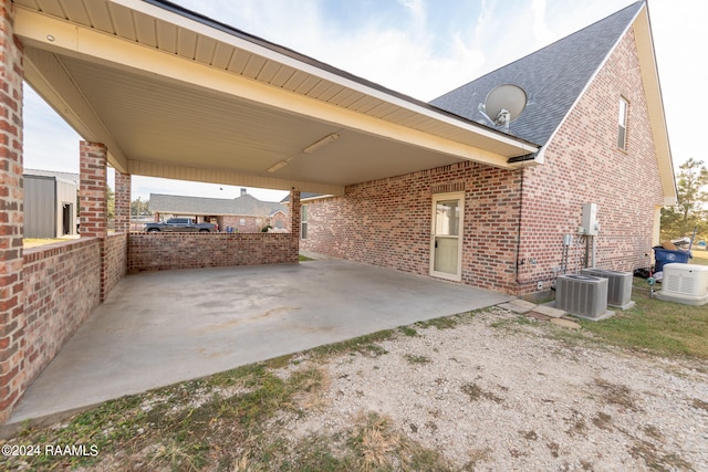 view of patio / terrace featuring central AC