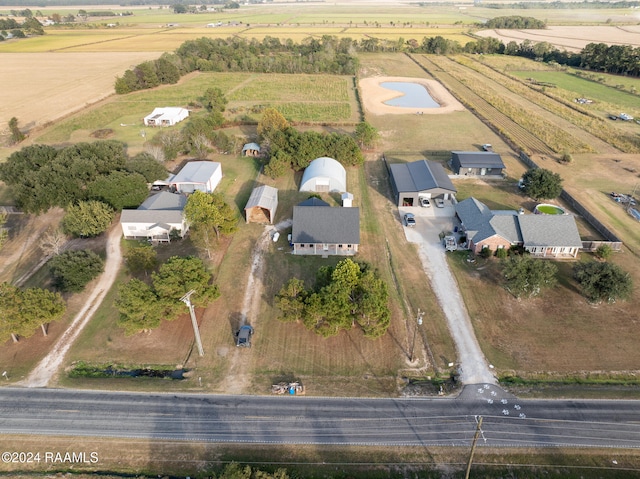 bird's eye view with a rural view