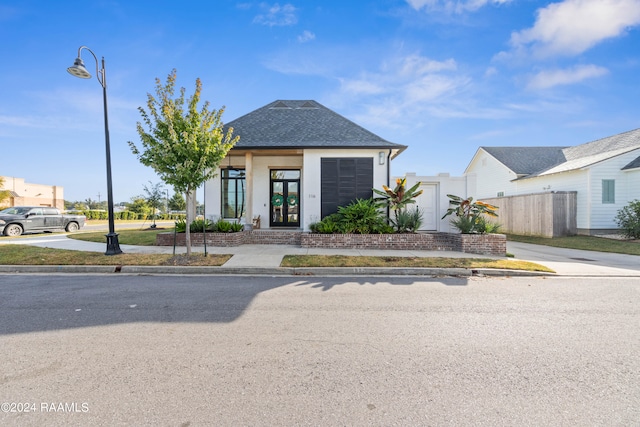 view of front of home with french doors