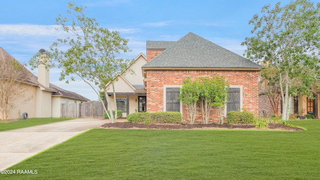 view of front of house featuring a front yard