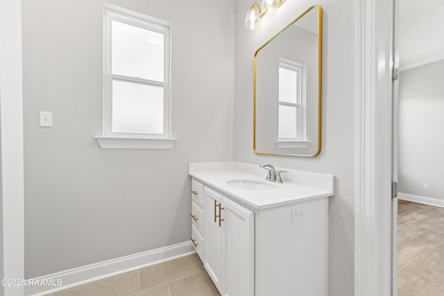 366 W Broussard Rd, Lafayette, LA 70506 - bathroom featuring vanity and baseboards
