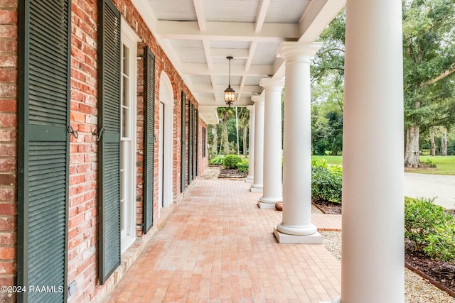 view of patio / terrace with a porch