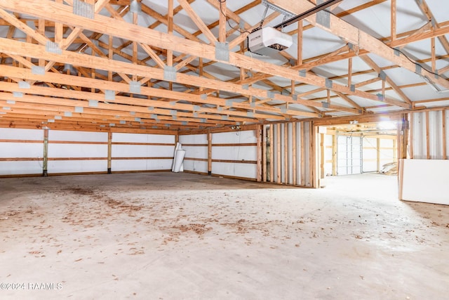 garage featuring a garage door opener