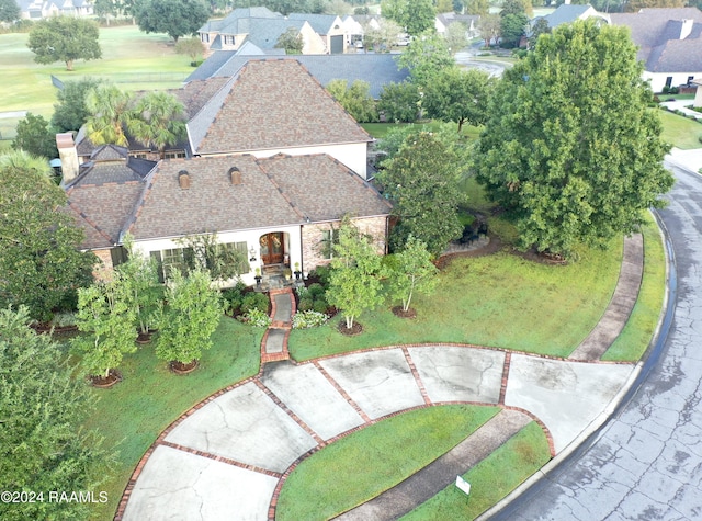 aerial perspective of suburban area