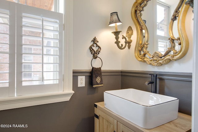 bathroom with vanity