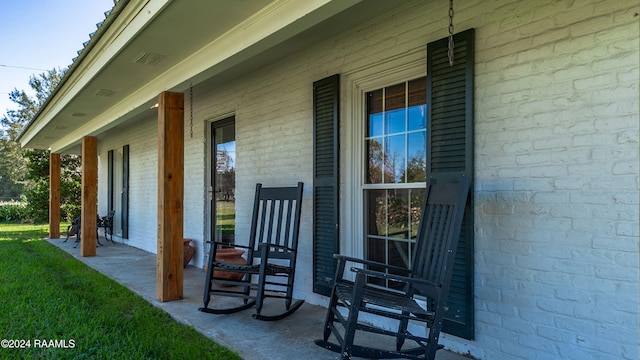 view of patio / terrace featuring covered porch