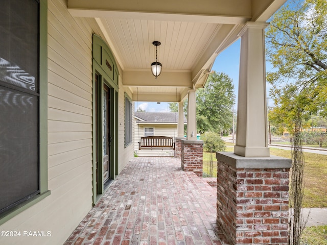 view of patio / terrace featuring covered porch