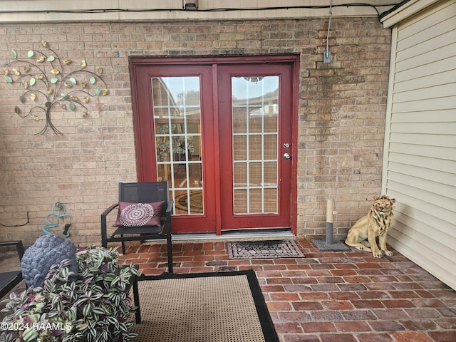 view of exterior entry with french doors