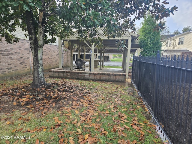 1318 Dulles Dr Unit B, Lafayette, LA 70506 - view of yard featuring a gazebo
