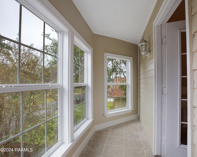 unfurnished sunroom with a wealth of natural light