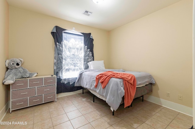 view of tiled bedroom