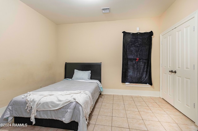 view of tiled bedroom