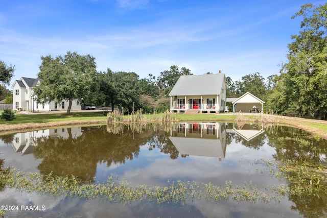 view of water feature featuring a boat dock