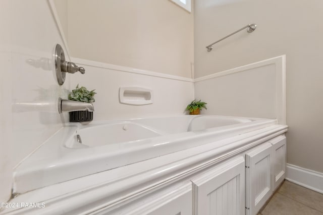 bathroom with tile patterned flooring